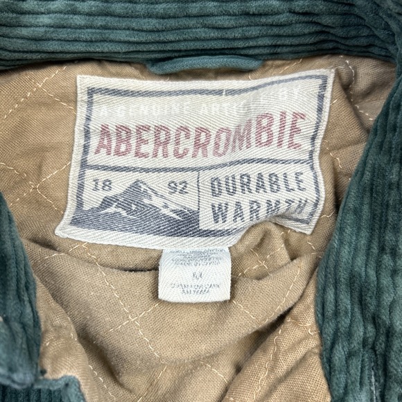 VTG Abercrombie & Fitch Co. Corduroy Long Sleeve Shirt Shacket Sz M Extra Rugged - Picture 7 of 9